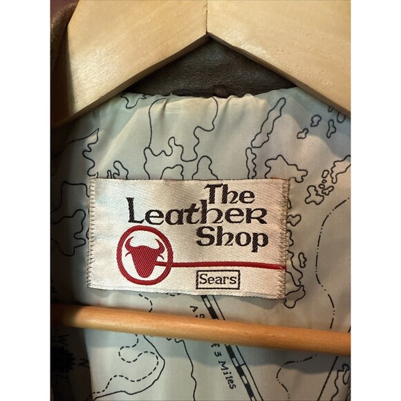 Vintage 60s 70s Leather Bomber Jacket Military Patches USAF Air Force Military - Picture 3 of 16